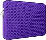 RAINYEAR 16 Inch Laptop Sleeve Diamond Foam Shock Resistant Padded Case Fluffy Lining Zipper Cover Carrying Bag Specially Compatible with 16" MacBook M1 M2 M3 M4 M5 A3428 A3429 (Black)