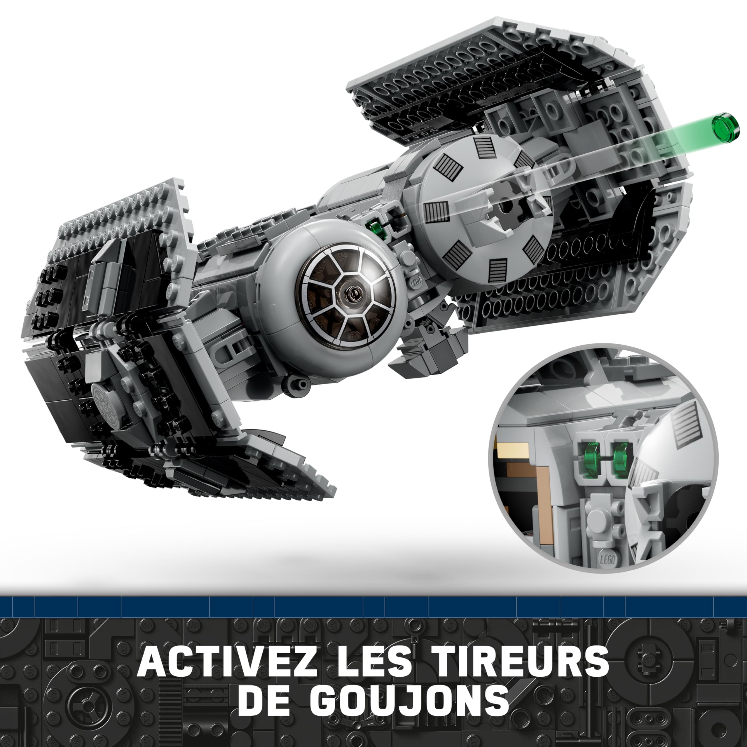 LEGO Star Wars 75347 Le Bombardier TIE - Jeu de Construction - Maquette de Vaisseau Spatial - Figurine & Minifigurine Dark Vador avec Sabre Laser - Cadeau Garçon 9 Ans