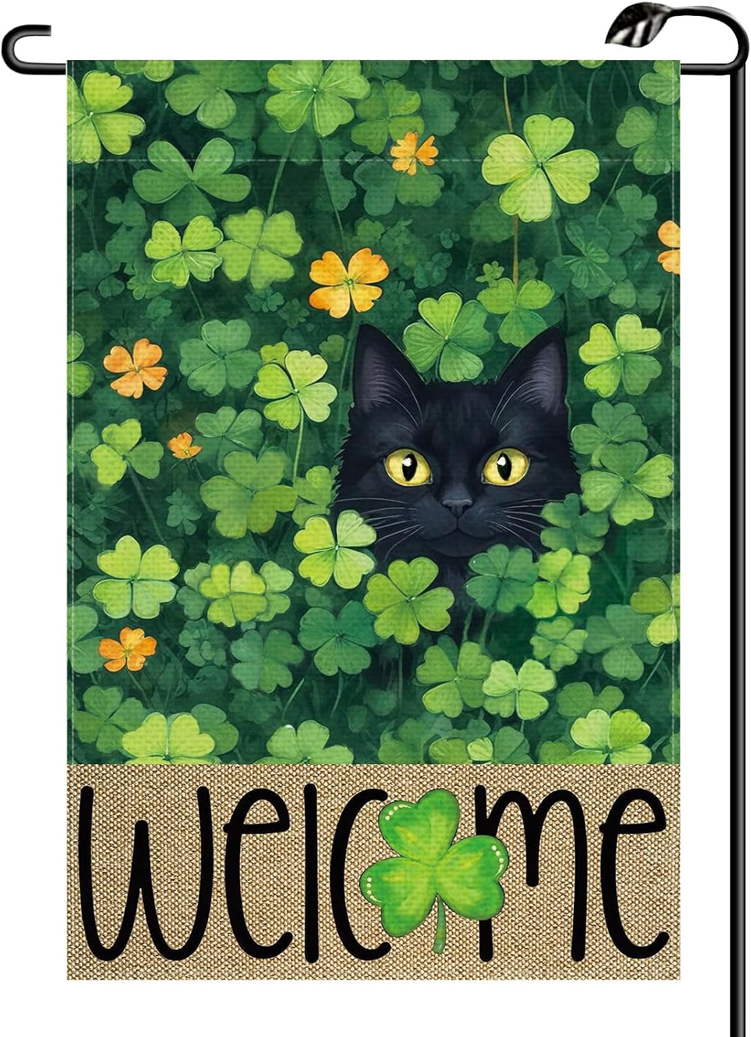 Christmas Black Cat Garden Flag 12x18 Inch Vertical Double Sided Seasonal Winter Cute Welcome Small Flags Farmhouse Outside Decoration For Yard (ONLY FLAG) SD50 image 4