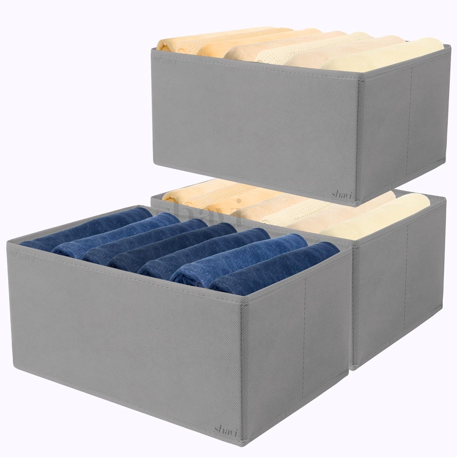 Shavi Bag Clothes Storage Box Rectangular Non Woven Wardrobe Bins Foldable Boxes Basket For Home, Toys, Undergarments & Books Polyester Wardrobe Storage (36D x 27W x 17H cm) Shavi Bag Clothes Storage Box Rectangular Non Woven Wardrobe Bins Foldable Boxes Basket For Home, Toys, Undergarments & Books Polyester Wardrobe Storage (36D x 27W x 17H cm)