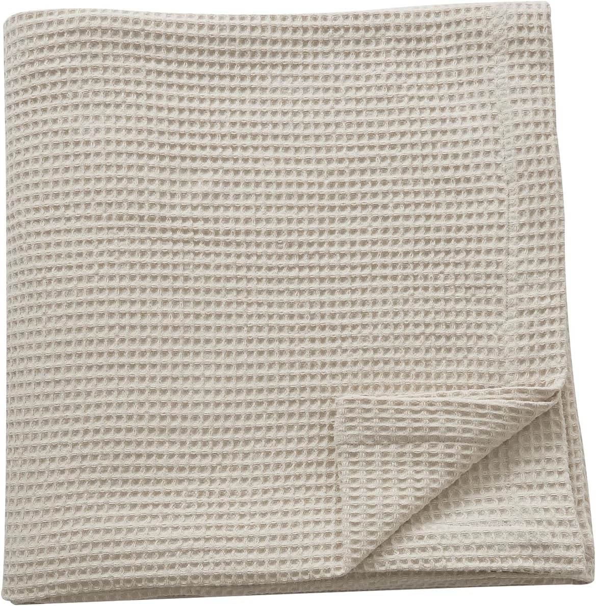 100% Cotton Waffle Weave Throw Blanket | Grey Waffle Knit Blanket | Ultra-Soft, All Season Textured Blankets & Throws for Bed, Couch, or Chair (50" x 60", Stone)