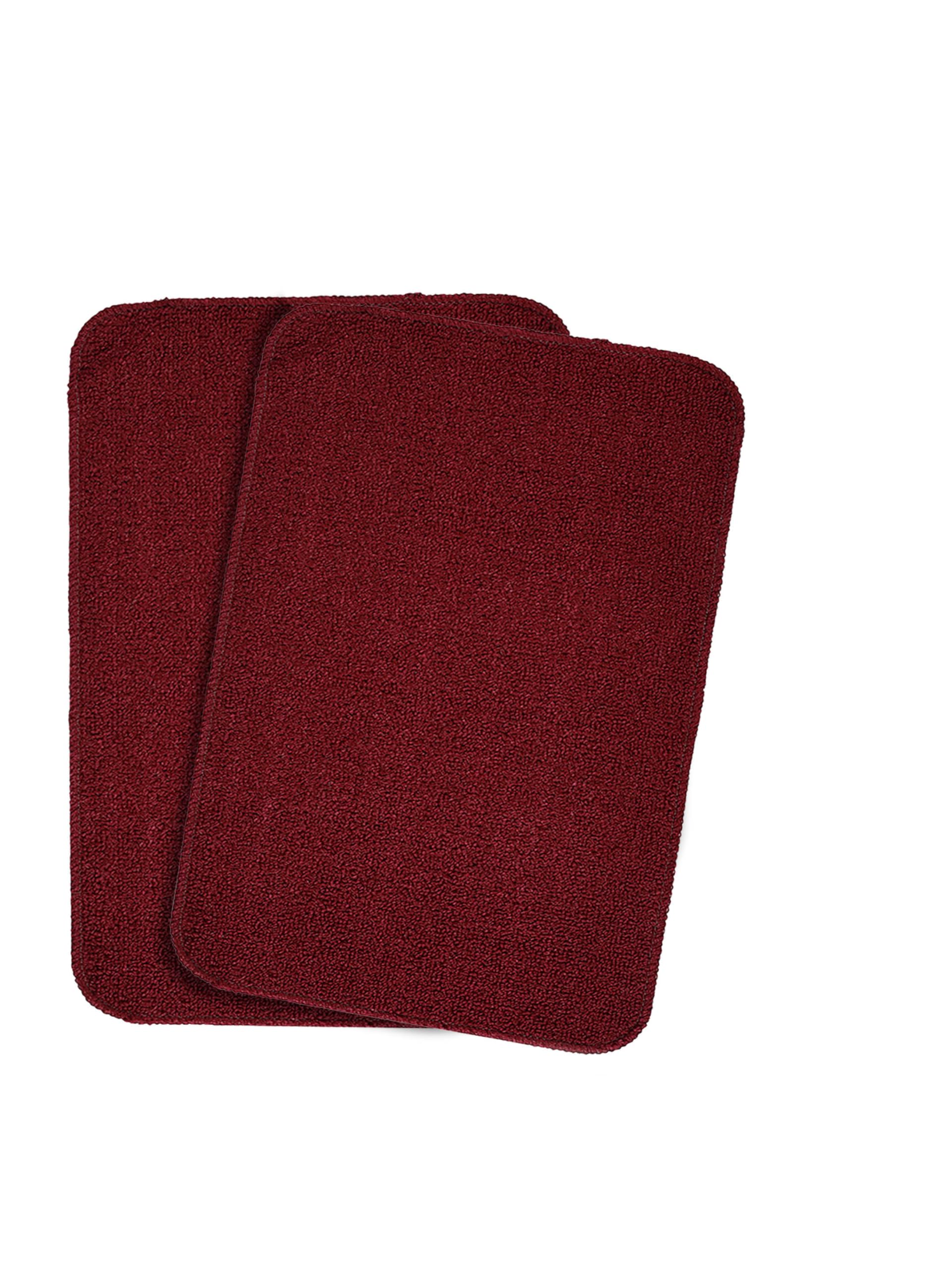 SARAL HOME EASY LIVING Maroon Polypropylene Anti Skid Rectangular Doormat/BATHMAT - 40X60 Cm