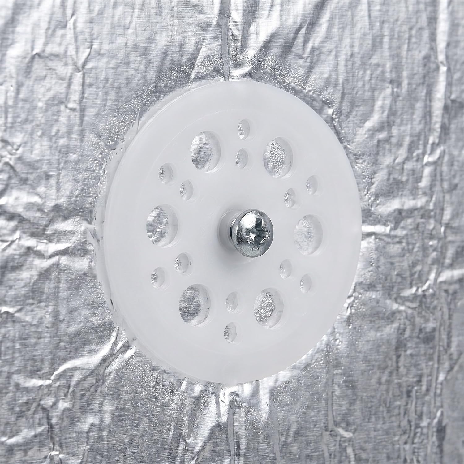 150pcs Plastic Insulation Fastening Discs for Rigid Foam and Polyurethane Boards, 45mm White Plastic Washers for Screws with Reliable Foam Board Fastening and Enhanced Load