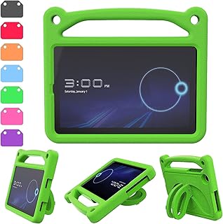Alcatel Joy Tab 2 8 inch 2020 Case, Kids Case for Alcatel Joy Tab 2, Riaour Lightweight Shockproof Kids Friendly Handle Stand Case for Alcatel Joy tab 2 8" Tablet 2020 Release Model:9032Z - Green