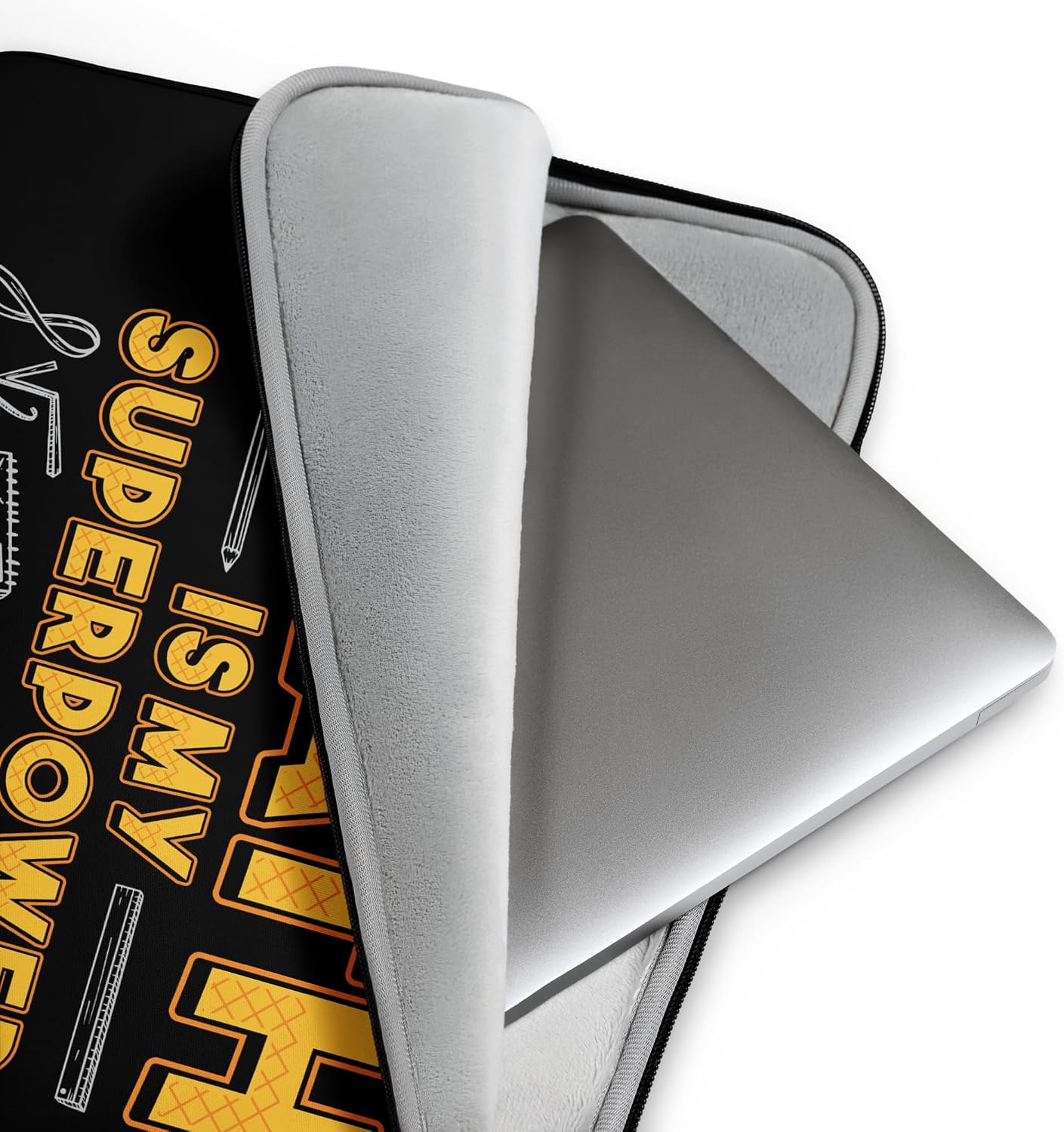 Math is My Superpower Math Teacher Math Nerd Graphic Laptop Sleeve image 2