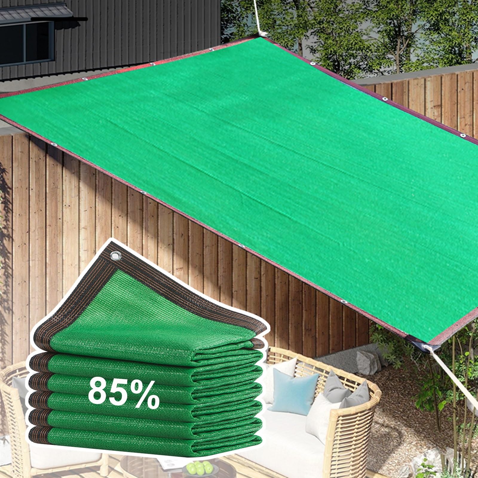 Voile ombrage pour terrasse et poulailler filet de protection solaire 1x16m