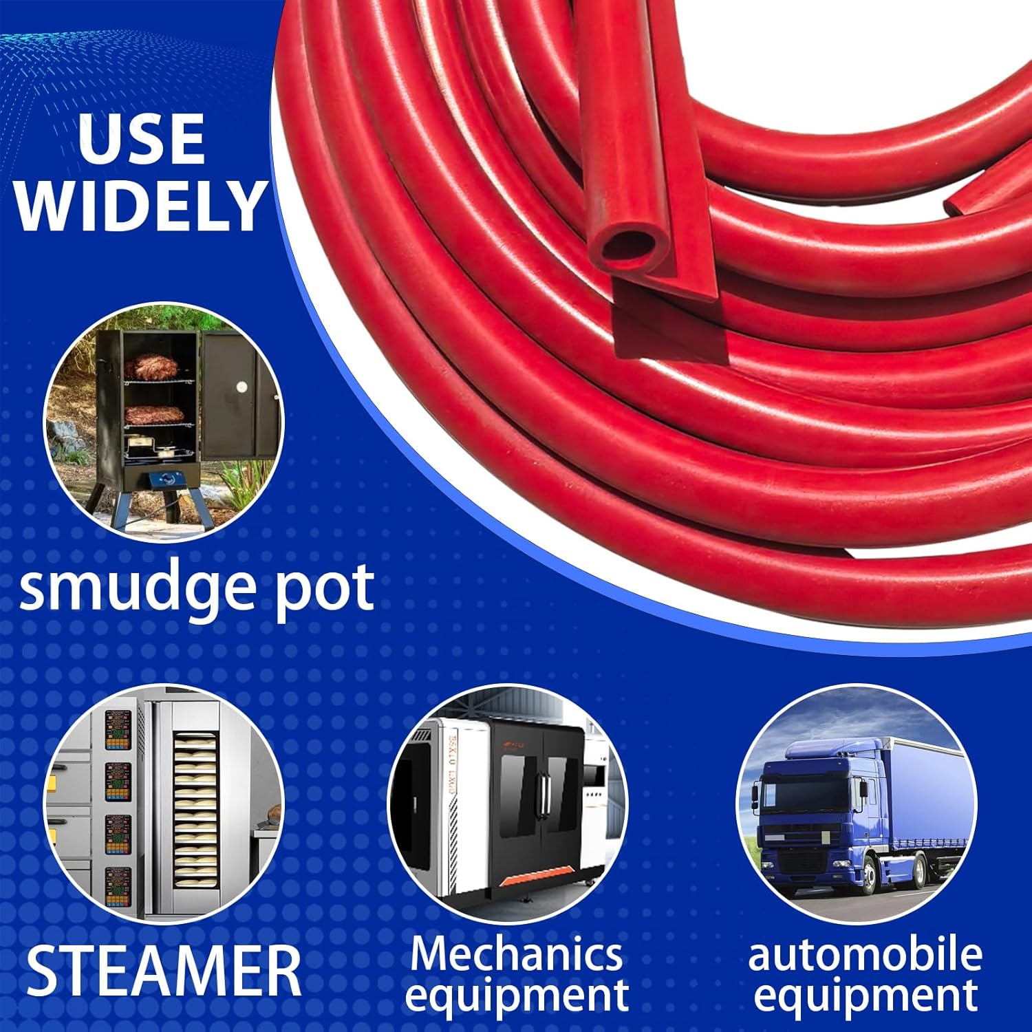 Silicone P-Gasket Seal 13ft - for Smoker Door Seal Barbecue Smoker Door Gasket Thick 7/16 x Wide 7/8 x Long 13ft