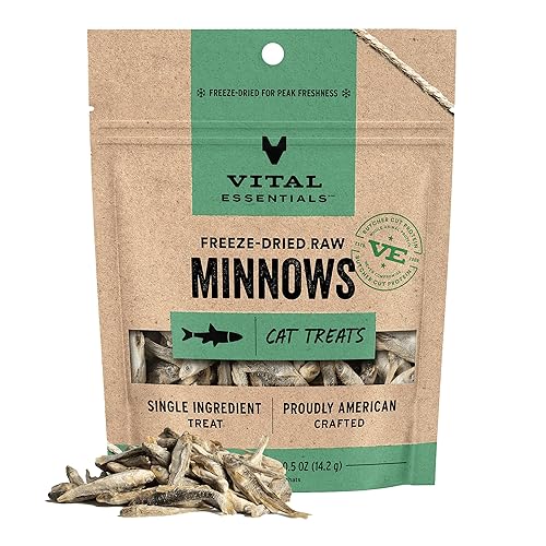 Vital Essentials Minnows Cat Treats, 0.5 oz | Freeze-Dried Raw