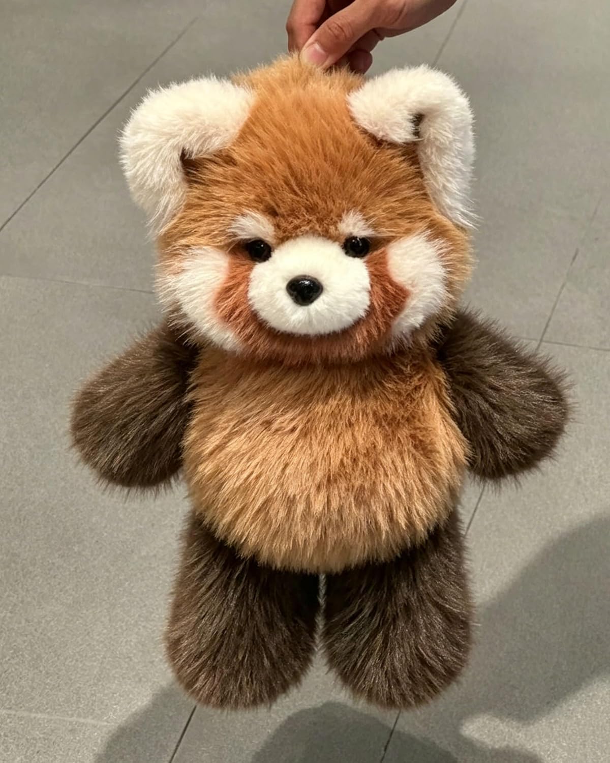 Running Plushies Red Panda, Soft Cuddly Running Plushies Animals With Moving Legs, Interactive Shaking Stuffed Cow,Panda,Pig For Stress Relief Kids&Adults, Gift & Desk Companion (21.66in-red panda)