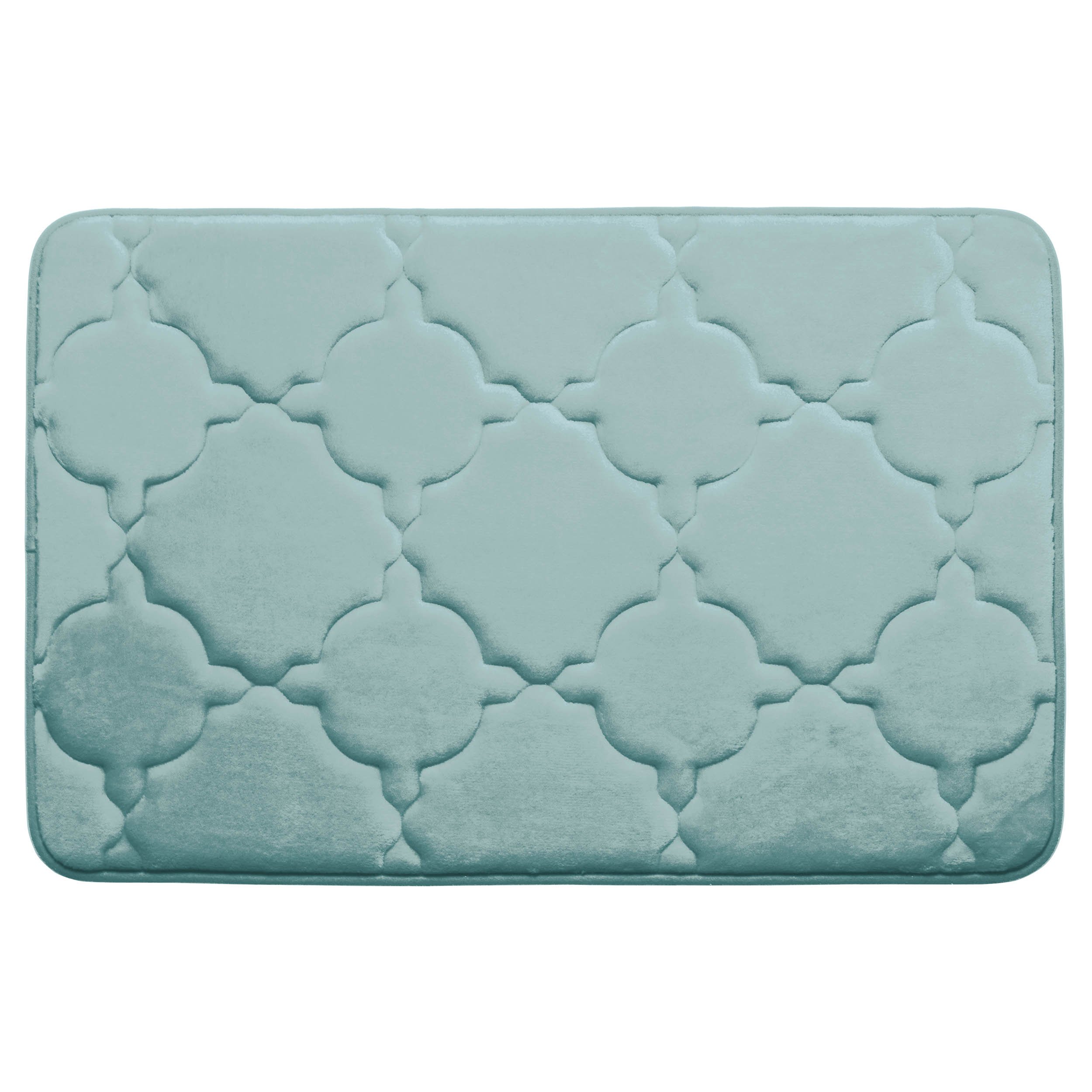 Dorothy Premium Extra Thick Memory Foam Bath Mat with BounceComfort Technology, 20" x 32" Aqua