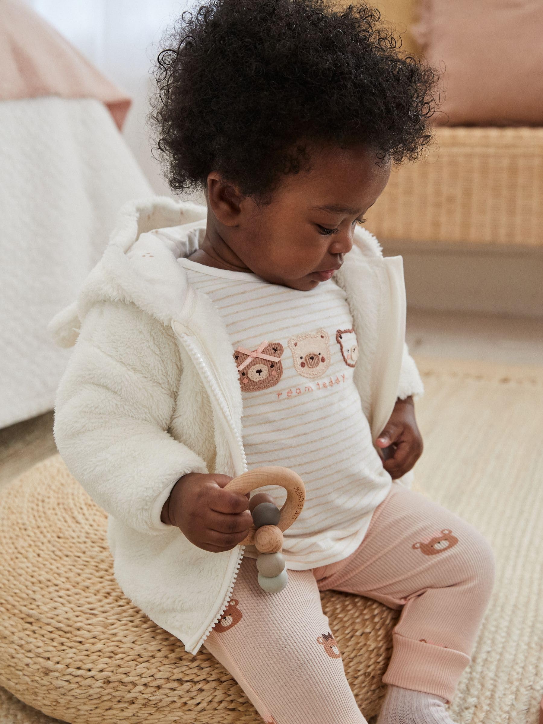 NEXT Bébé fille Veste à capuche bébé en polaire