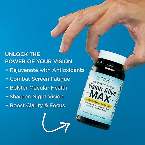 Miniatura 7 de Vision Alive Max con 8 ingredientes naturales Lutemax 2020, arándanos, c3g de grosella negra, baya maqui, azafrán y astaxantina (30 unidades