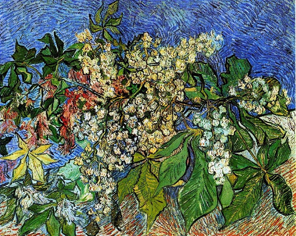 Amazon.co.jp: 18 枚の絵画 開花栗の枝 ヴィンセント ファン ゴッホ