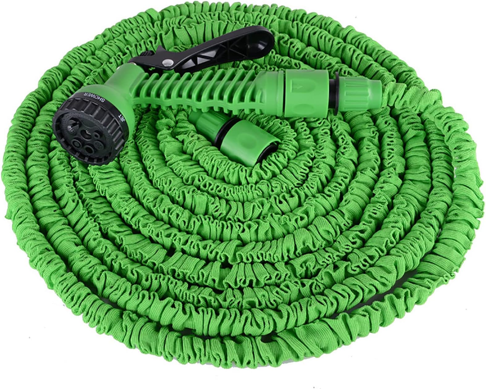 Xbzzgmg Expandable Magic Flexible Garden Hose Pipe,with 7 Function Nozzles, 3 Times Expansion Water Hose, 25ft- 200ft Natural Emulsion Flexible Hose For High Strength, Rv, Marine And Camper Hose