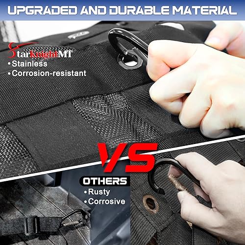 Miniatura 7 de Red de carga UTV  StarknightMT - Red de cama universal UTV con correas ajustables compatible con Polaris Ranger General Can-am Defender Commander