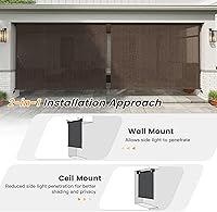 Vista 5 de VICLLAX Persiana enrollable de tela para porche y patio, persianas enrollables para exteriores (7 pies de ancho x 8 pies de largo), color moca