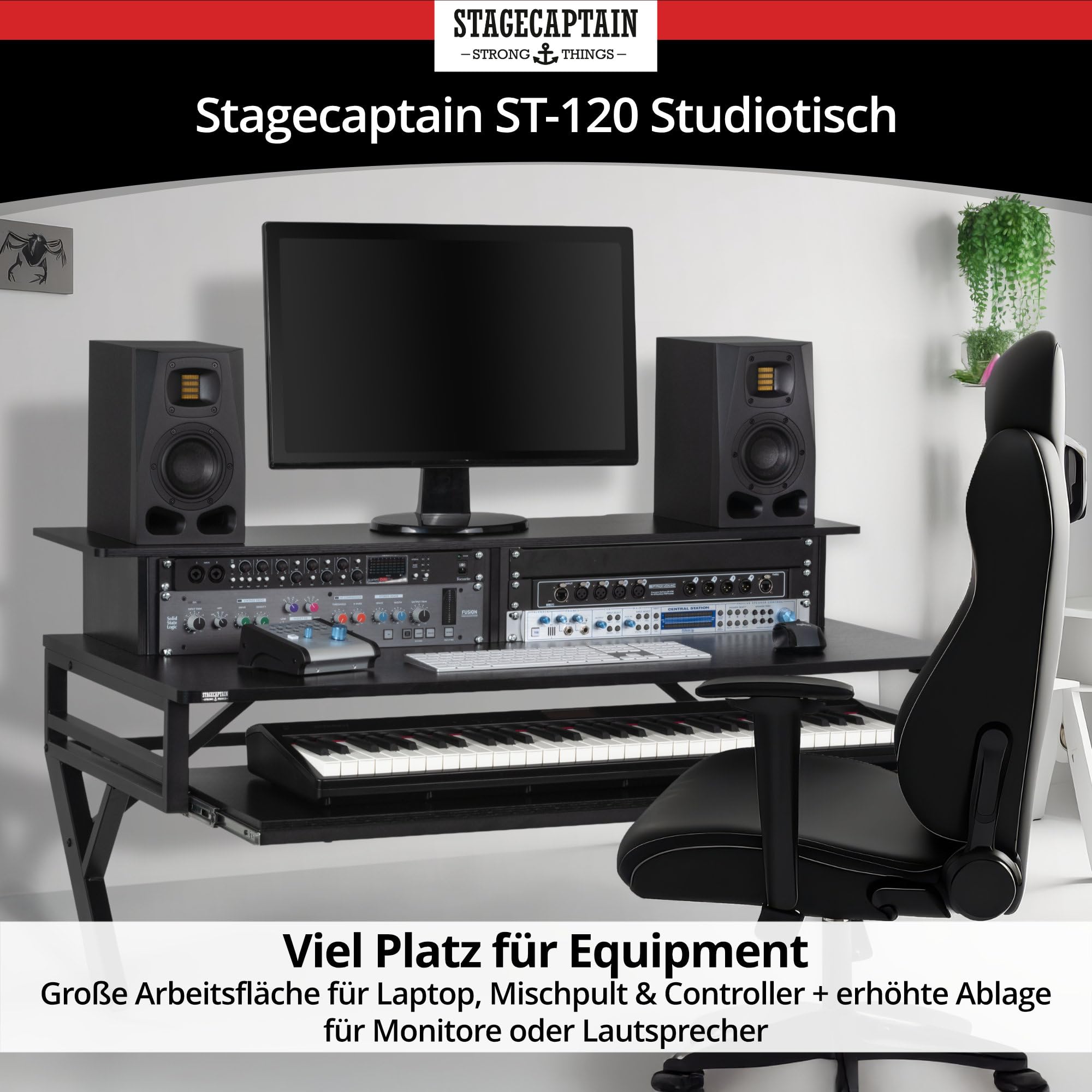 Stagecaptain ST-120 Mesa de Estudio, Estructura Estable en Z de Metal