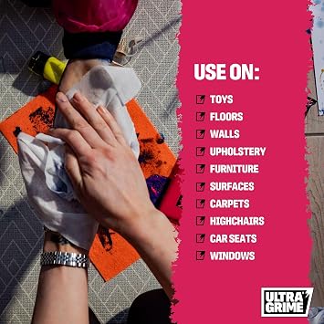UltraGrime Multi-Purpose Wet Wipes Pomelo Scented Cleaning Cloths Plastic-Free Hand Wipes For Home, Kitchen, Toilet, Floor & Surface Cleaning XXL Large Heavy-Duty Family Wet Cloths (Pack of 40)