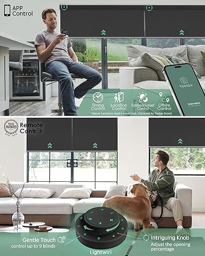 Miniatura 10 de Yoolax cortinas enrollables motorizadas con cenefa, personalizables