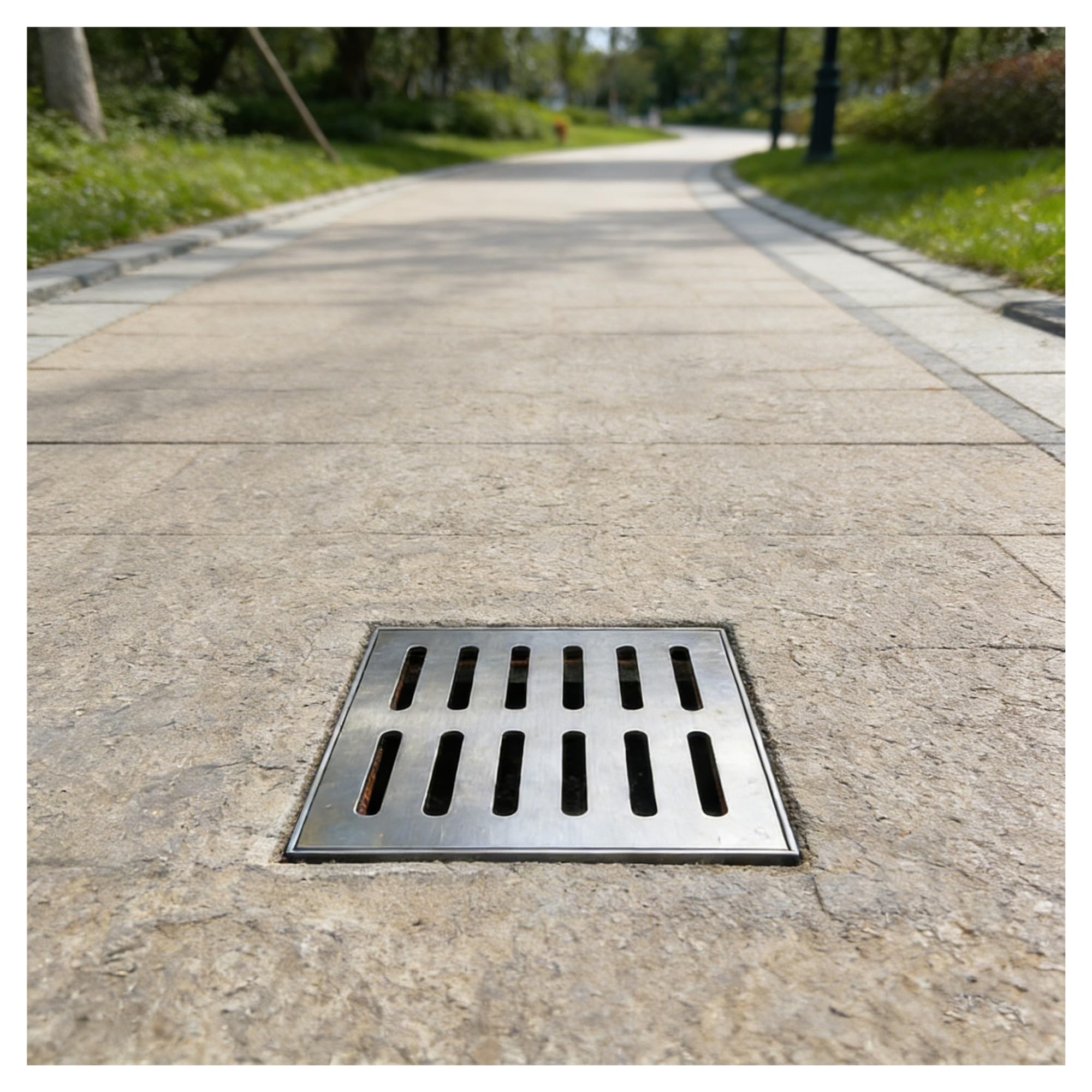 Grille de vidange pour jardin et salle de bain au drainage fluide et sécurisé