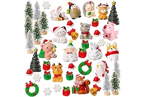 64 Pcs Miniature Christmas Decorations for Crafts