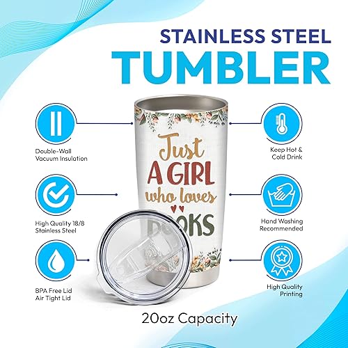 Miniatura 10 de Hyturtle Vaso de libro personalizado para hombres y mujeres, regalos de cumpleaños y Navidad para amantes de los libros, regalos de bibliotecario -