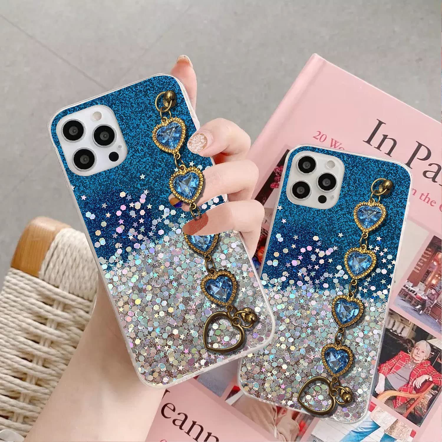 KC Back Cover for Oneplus 11R 5G, Epoxy Dry Non Moving Luxury Diamond Bracelet Holder TPU Sparkle Stars Silicone Girls Women Camera Protection Case (Blue) (B0C43RW8K2) Amazon Price History, Amazon Price Tracker