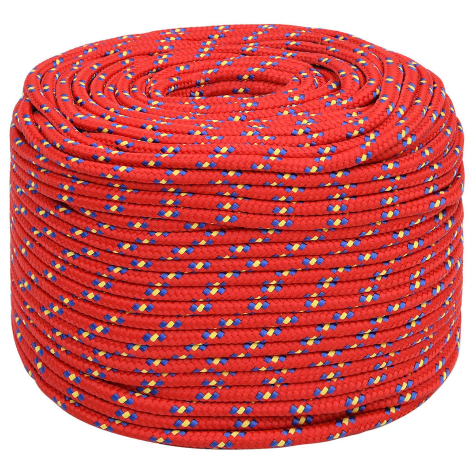 Tidyard Marine Boat Rope Polypropylene Durable Practical Weather Proof for Sailing Boating Red 10 mm 25 m Polypropylene