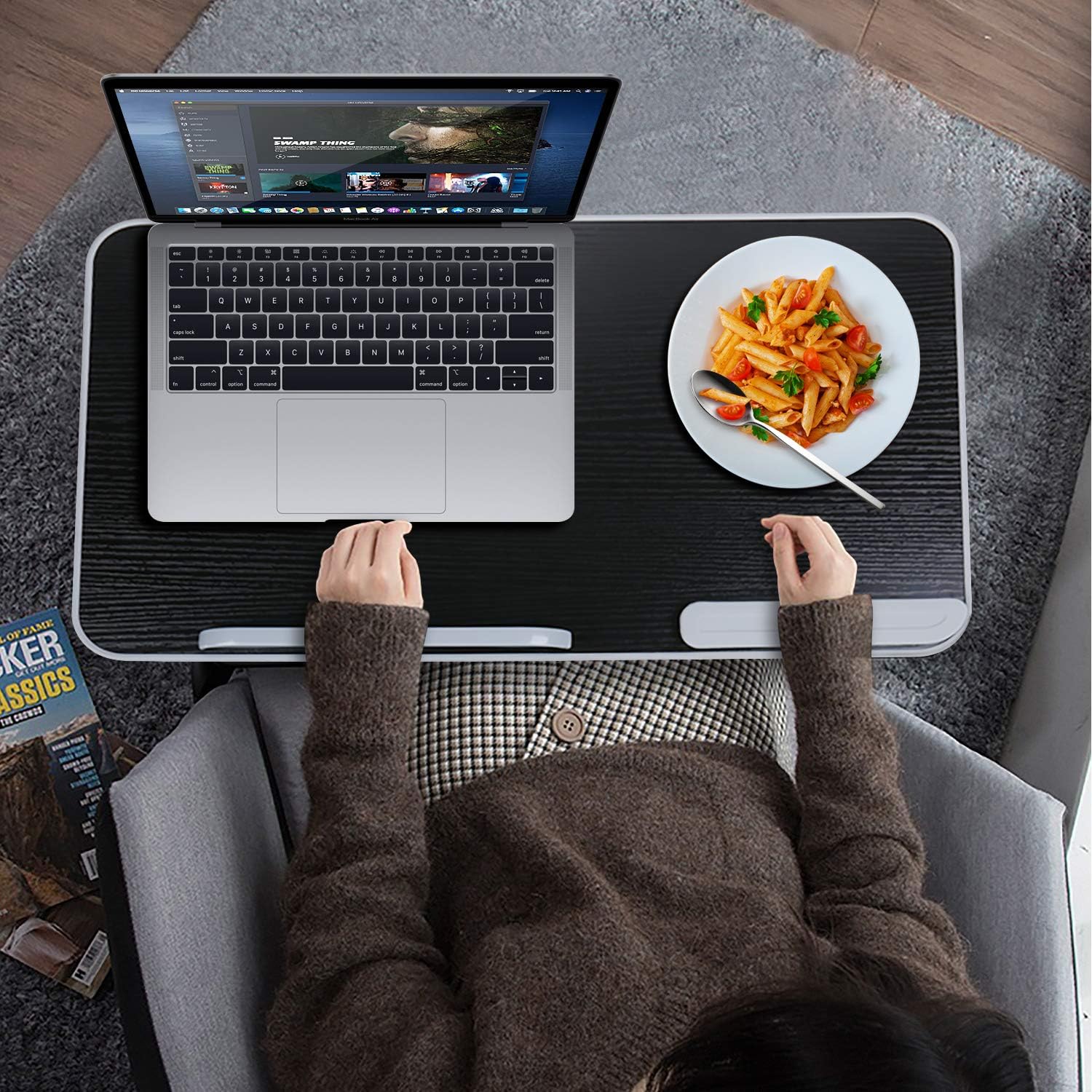 Buy 1 get 1 🔥 Laptop Table Stand Desk, iSeekerkit Adjustable Laptop Bed Tray Table, Portable Stand Desk with Cooling Fan, Foldable Lap Table Tiltable Notebook Desk Compatible for Bed Sofa Couch Floor -Black Flash Deals - 70% OFF Laptop Table Stand Desk, iSeekerkit Adjustable Laptop Bed Tray Table, Portable Stand Desk with Cooling Fan, Foldable Lap Table Tiltable Notebook Desk Compatible for Bed Sofa Couch Floor -Black