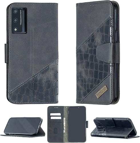 Maxwest Nitro 55e - Funda compatible con Maxwest Nitro 55e, funda con soporte abatible para mujer, cartera BF04, color negro