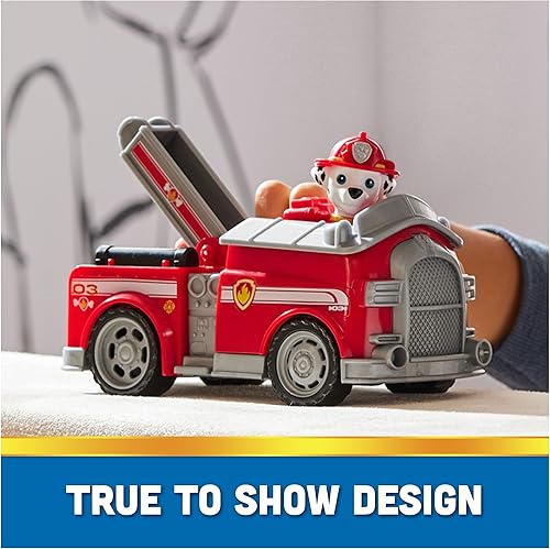 Miniatura 3 de Paw Patrol, Camión de bomberos de Marshall, camión de juguete con figura de acción coleccionable, juguetes para niños y niñas de 3 años en adelante