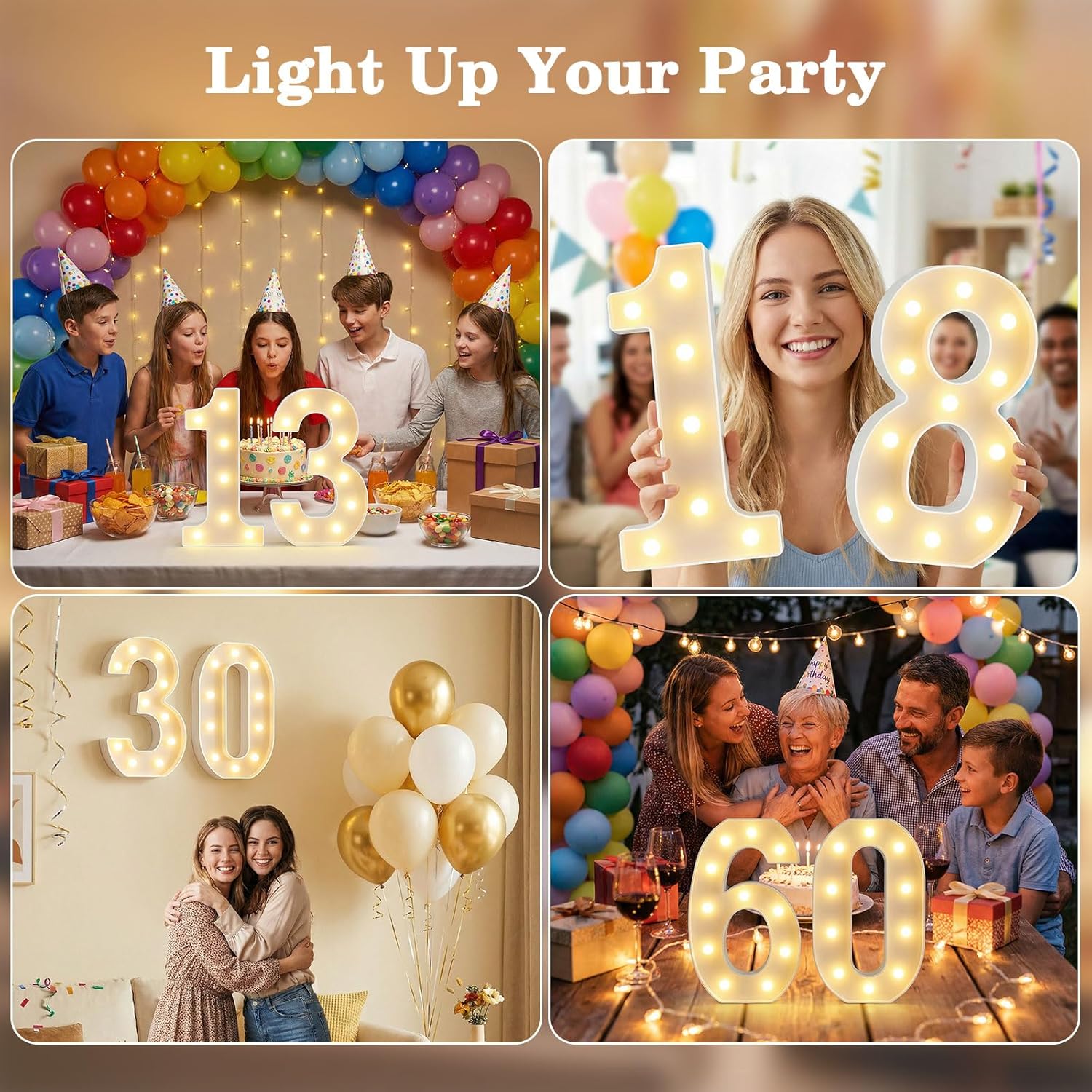 50th Birthday Decorations,12.6 Inch Marquee Numbers for 50th Wedding Anniversary Decorations,Light Up Numbers 50 Sign for Party Backdrop Wall,Table Decoration,Upgraded Large Size Number 50 - Image 7