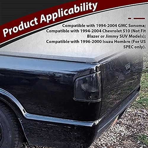 Miniatura 2 de HECASA Luces traseras sin bombillas compatibles con Chevrolet S10 1994-2004 Isuzu Hombre 1994-2004 Reemplazo para GMC Sonoma 5978196 5978195