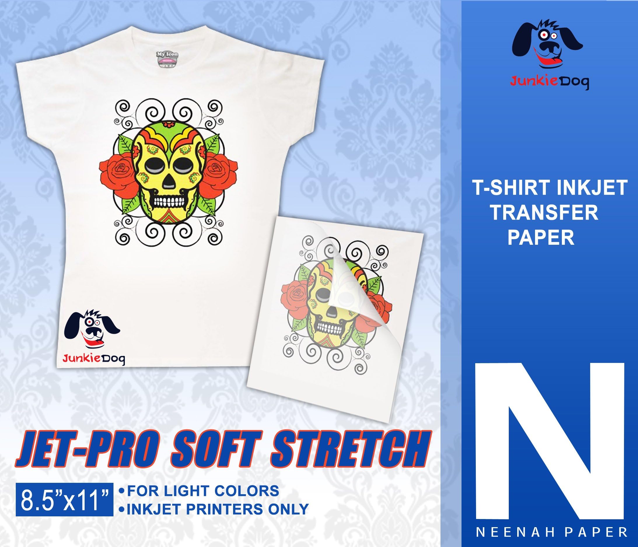 Jet-Pro Neenah SofStretch Inkjet Heat Transfer Paper 8.5 x 11 (250 sheets)
