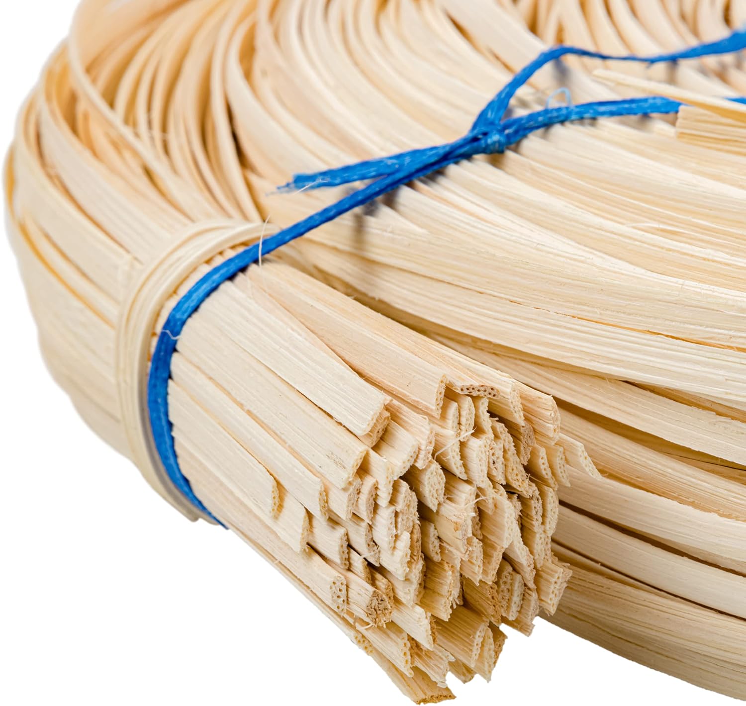 1/8" Flat Oval Reed - 1 Pound Coil - Rattan Reed for Basket Weaving, Wicker Furniture Repair and Weaving Projects - UA-18FOR