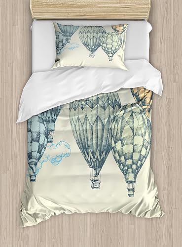 Miniatura 196 de Ambesonne Juego de funda de edredón de pesca, lubina de boca grande atrapando un bocado en espray de agua, imagen salvaje, juego de cama decorativo