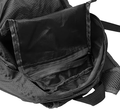25L Backpack Packable Foldable Ultra Lightweight Water Resistant Durable Camping Travel Hiking Daypack for Men Women (Black)