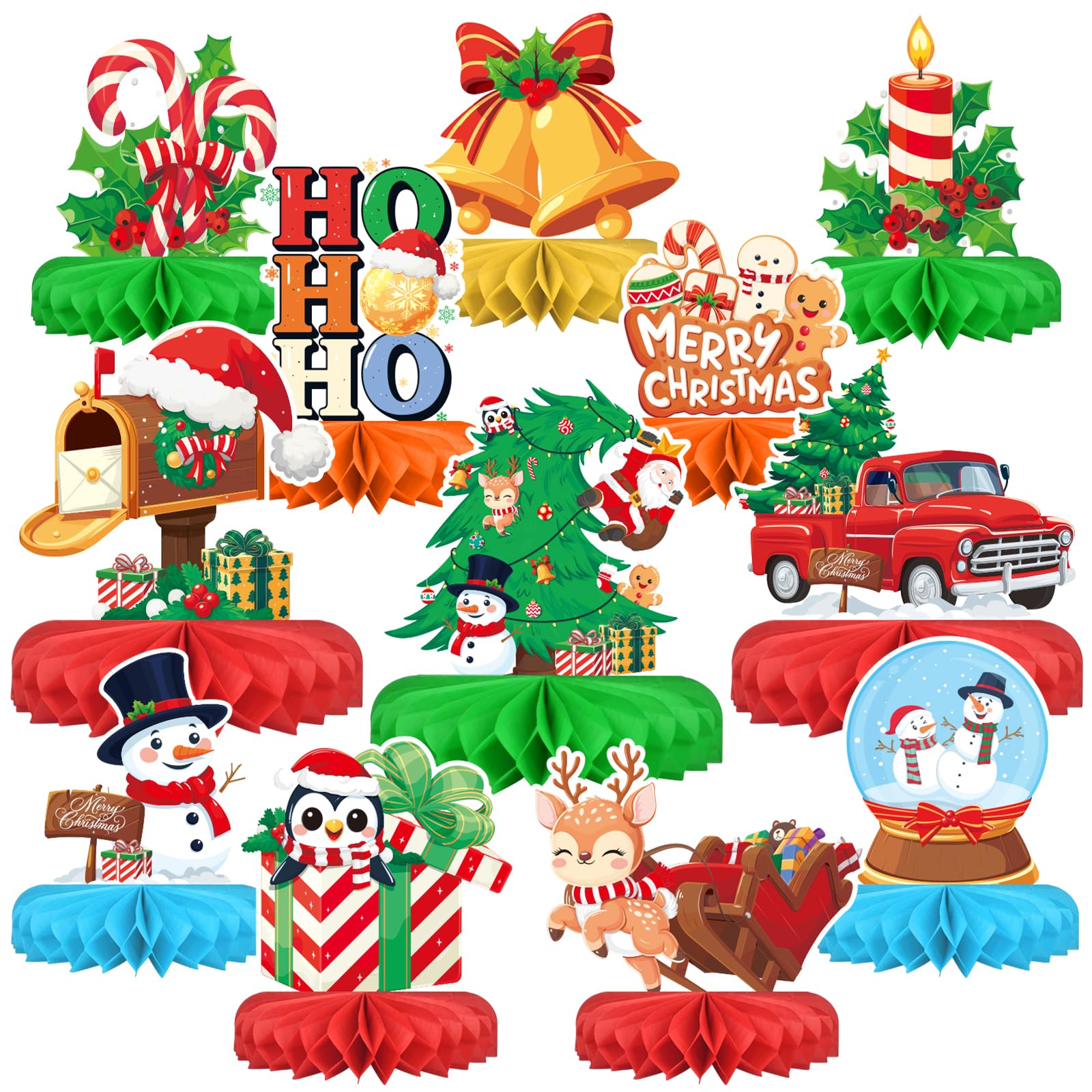 Happy Birthday Decorations - Honeycomb Centerpiece Set -18
