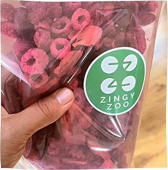 Freeze Dried Fruit Red Mix | XL Pure Mix of Freeze Dried Strawberries, Freeze Dried Raspberries and Sour Cherry | Snacking Dried Fruit Trail Mix Forest Berries | Raw Natural No Added Sugar ZingyZoo