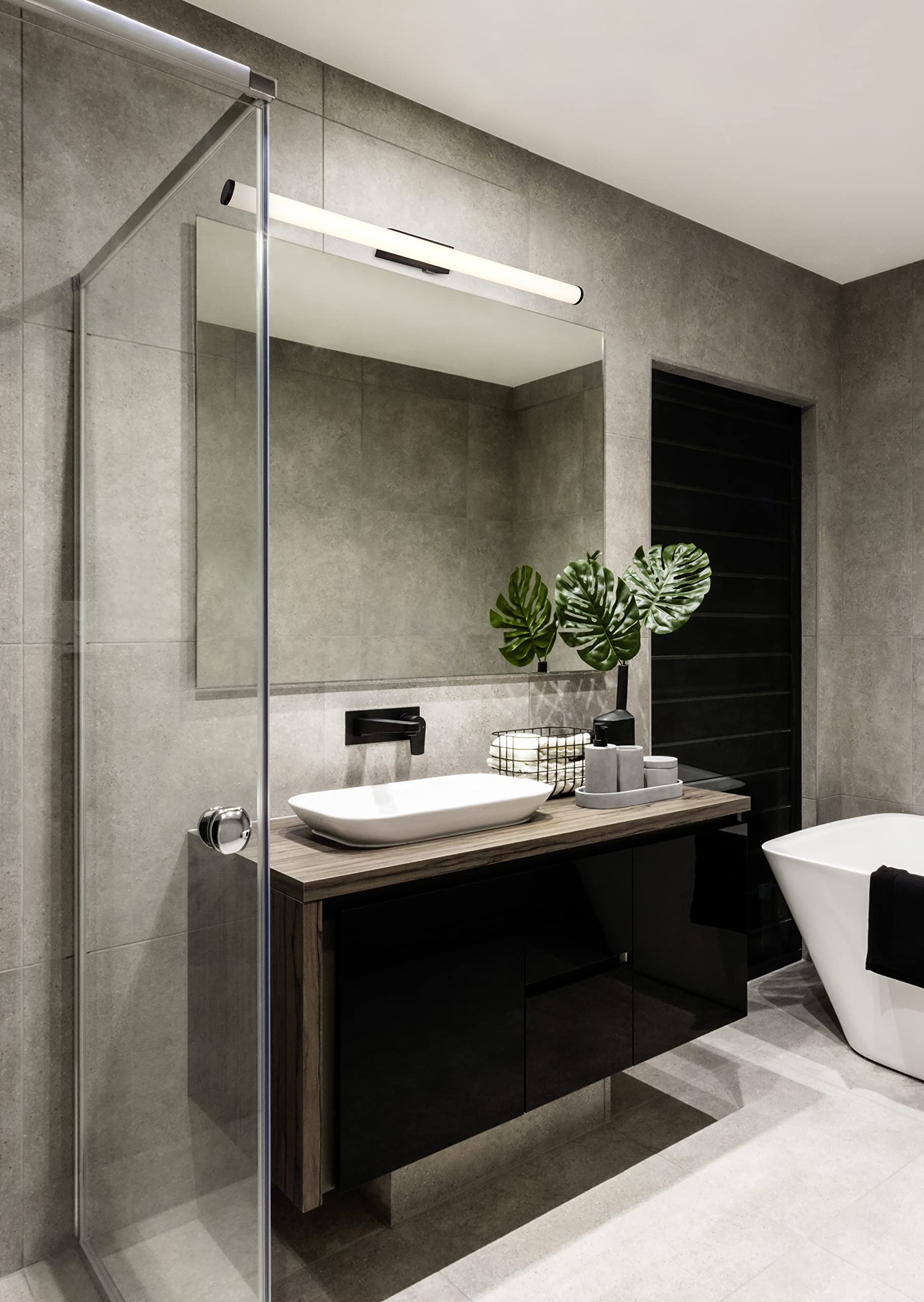 Trio Leuchten Mattimo 283270332 - Lámpara LED de pared para baño, metal, plástico, blanco, incluye LED de 8,6 W