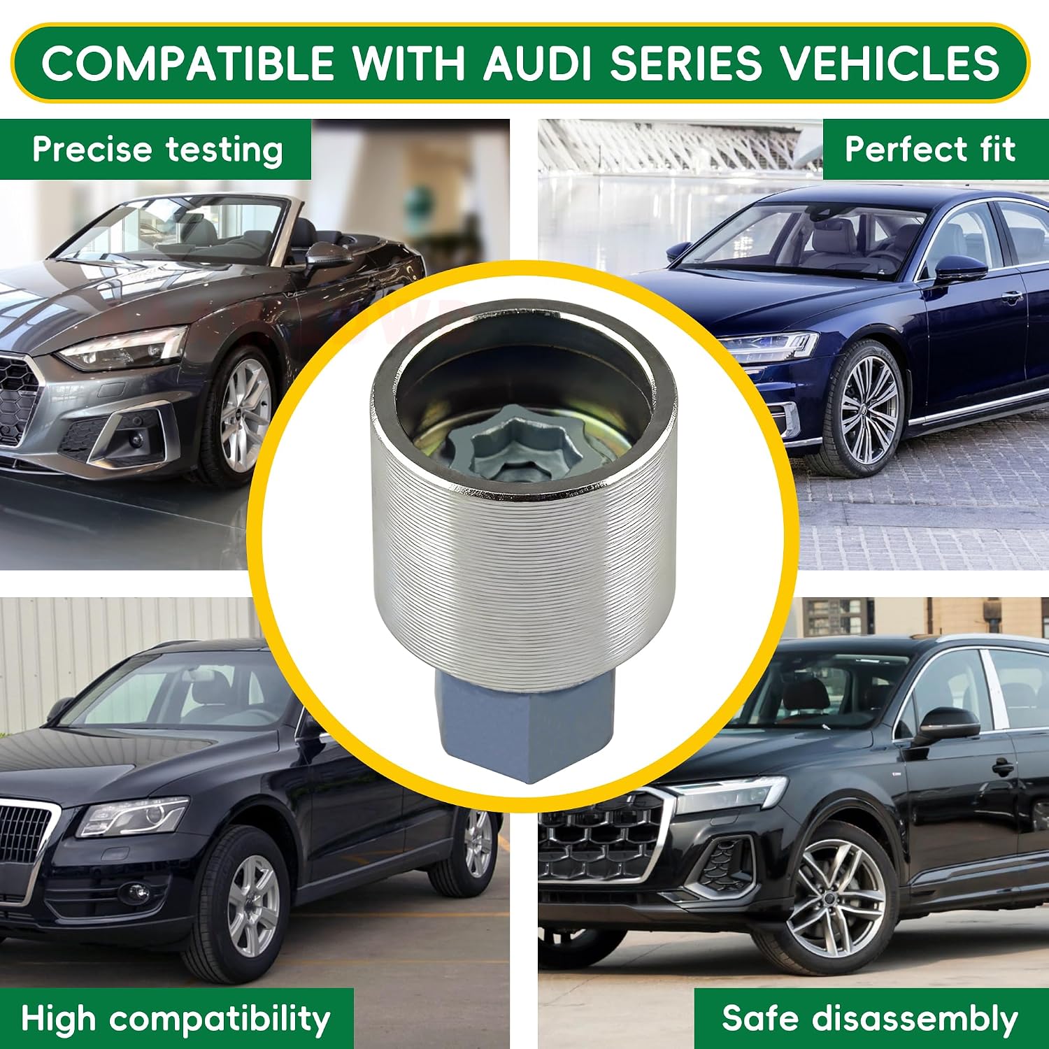 #X/820 for Audi Wheel Locking nut Key Compatible with Audi A3 A4 A5 A6 A8 Q3 Q5 Q7 Wheel Lock Key,Anti-Theft Lug Nut Removal Tool