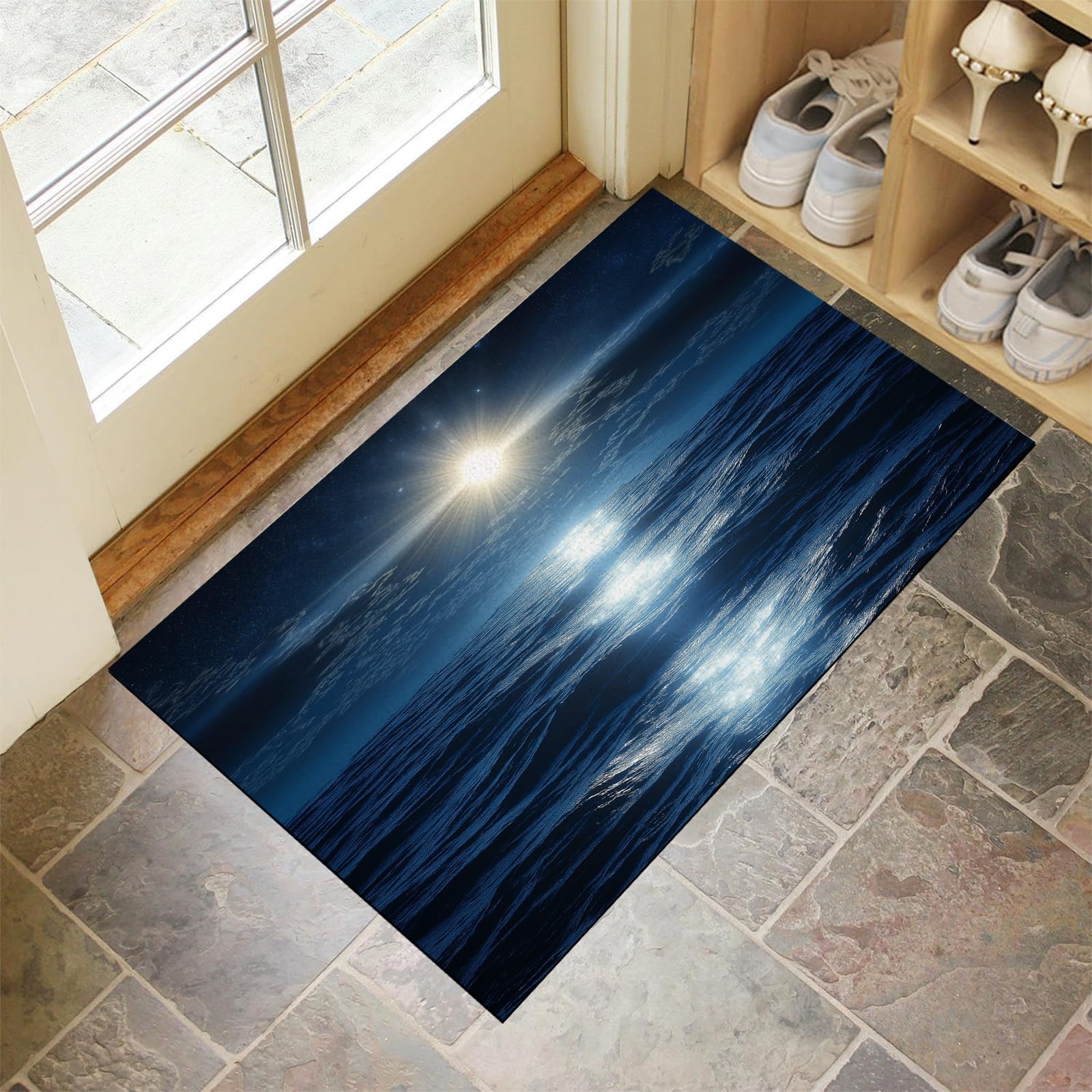 Tapis lavable et absorbant contre la boue pour une entrée propre de 50x80 cm