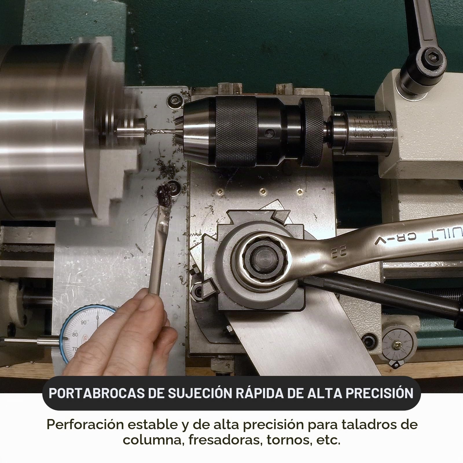 EFUTURETIME Portabrocas MT2, B18, 1-16mm, con Mandril Cónico MT2, Portabrocas sin Llave MK2 para Torno Taladradora Taladradora de Banco Taladros de Columna