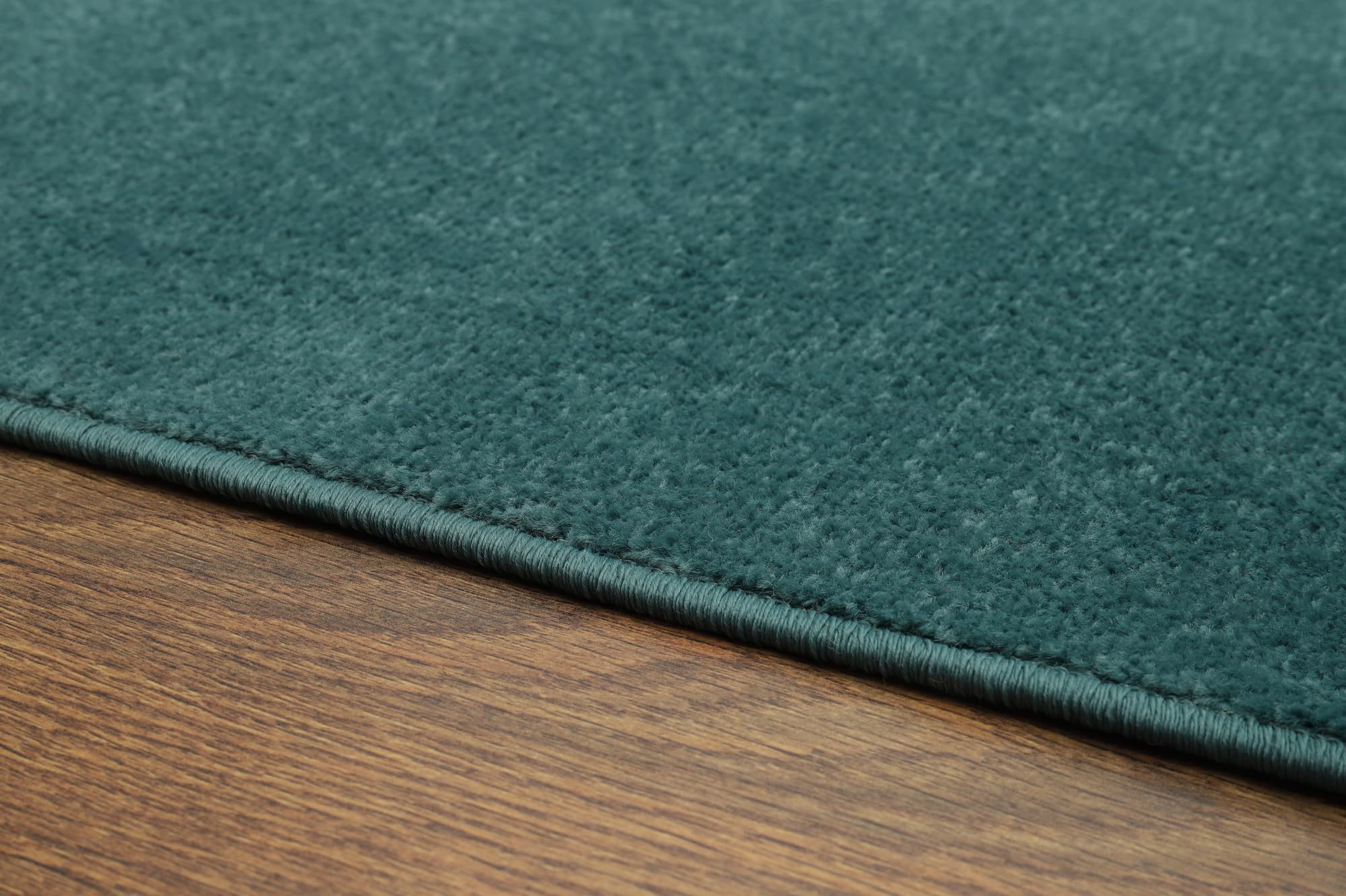 TAPISO Mono Tapis Poils Ras Design Moderne Bleu Foncé Motif Uni Tapis Salon Chambre Adulte Salle à Manger Cuisine Doux Fin Résistant Oeko-TEX 80 x 150 cm