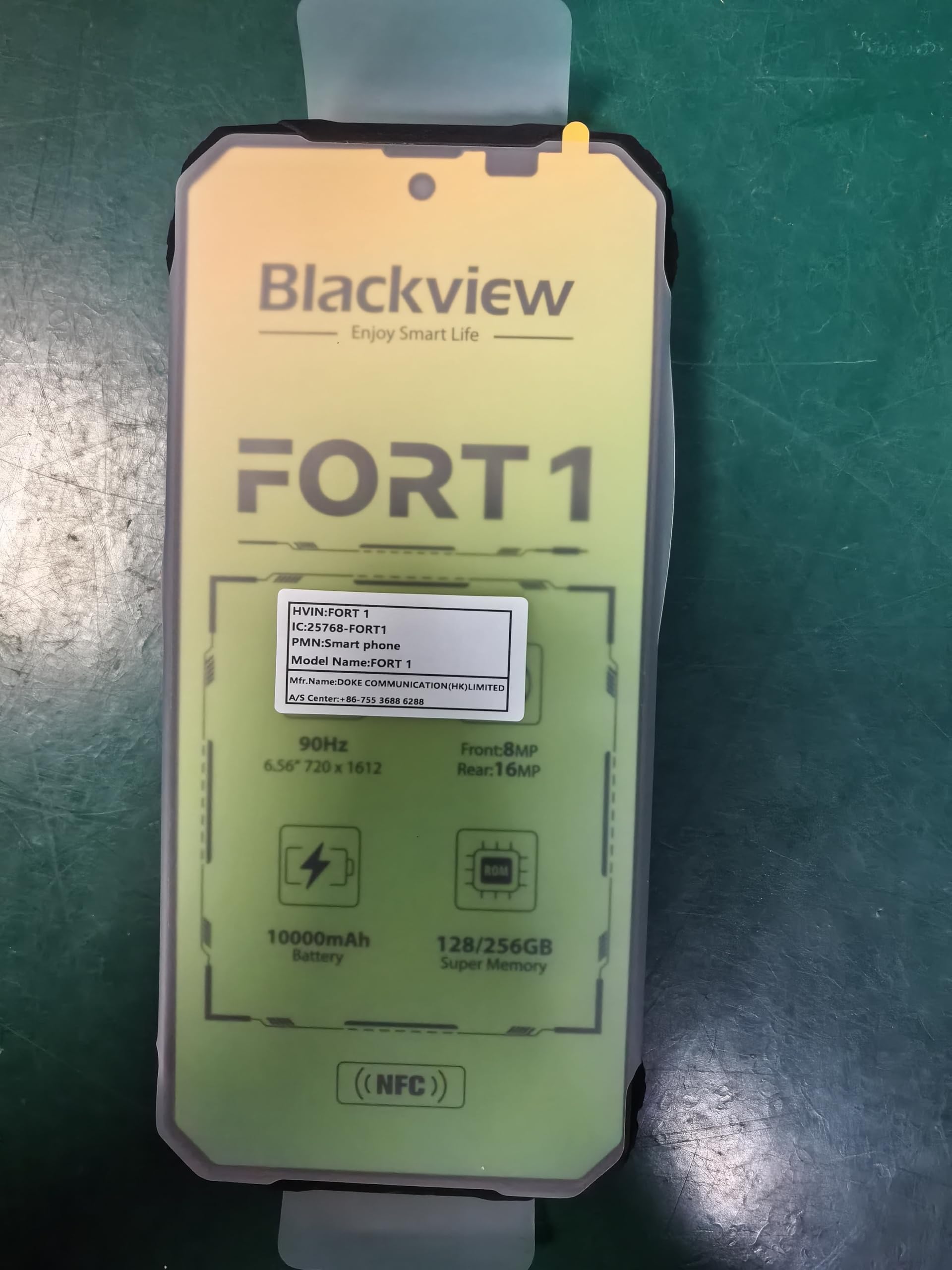 Blackview Fort 1 Rugged Smartphone Android 15, Batteria 10000mAh Telefono Indistruttibile, Gemini AI, 18(6+12) GB+256GB/2TB TF Celluare Antiurto, 6.56" HD+, 4G/NFC/OTG/Fingerprint/GPS/2 Anni Garanzia
