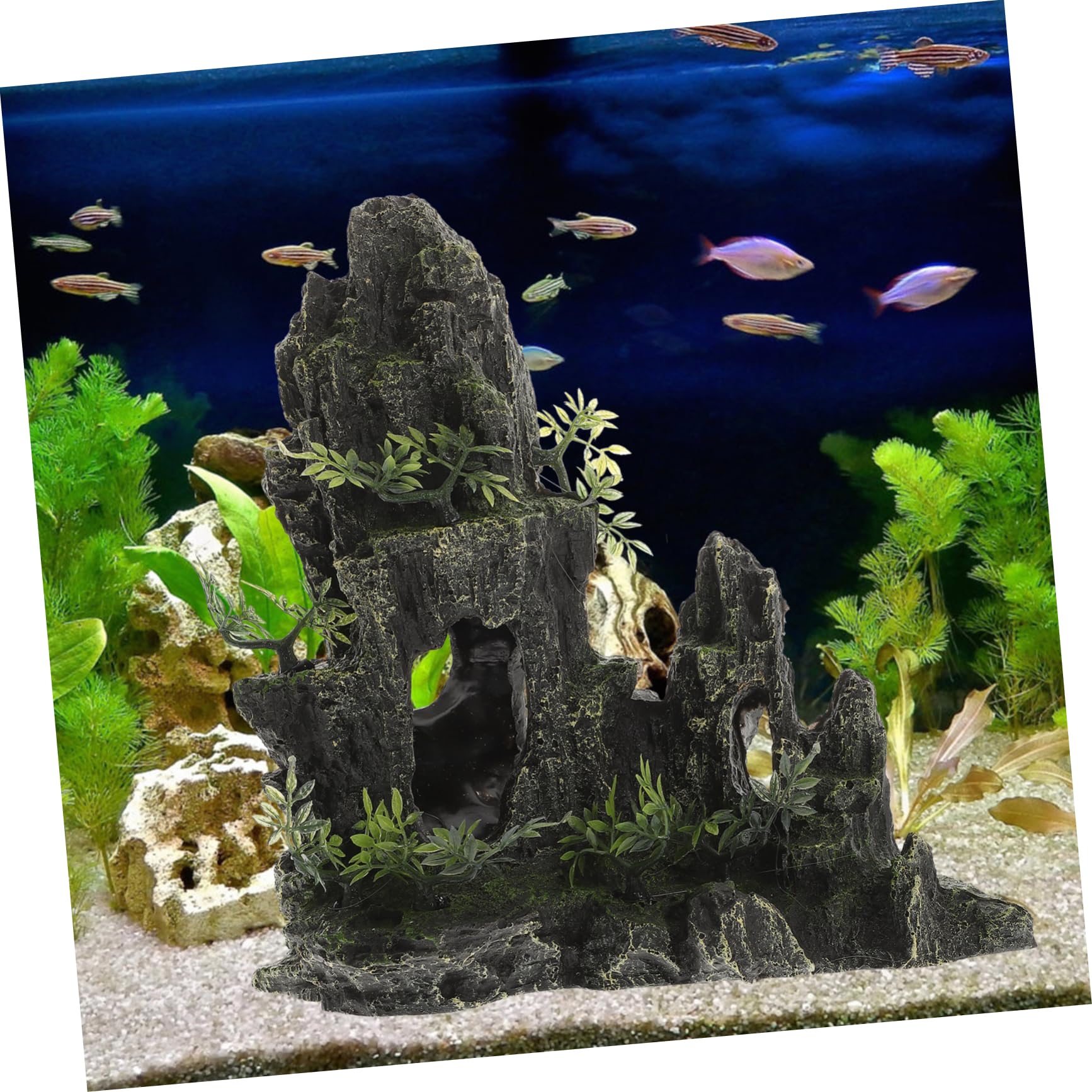 POPETPOP Estatua Decorativa De Rocalla para Acuario Decoración De Pecera Artesanía De Resina Miniadornos para Acuario