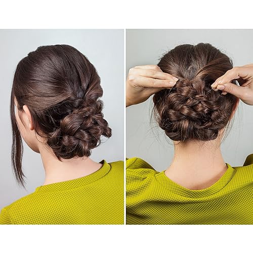 Miniatura 6 de Hicarer 200 horquillas para el cabello en forma de U de 2 tamaños para mujer, con caja de almacenamiento transparente, negro y marrón