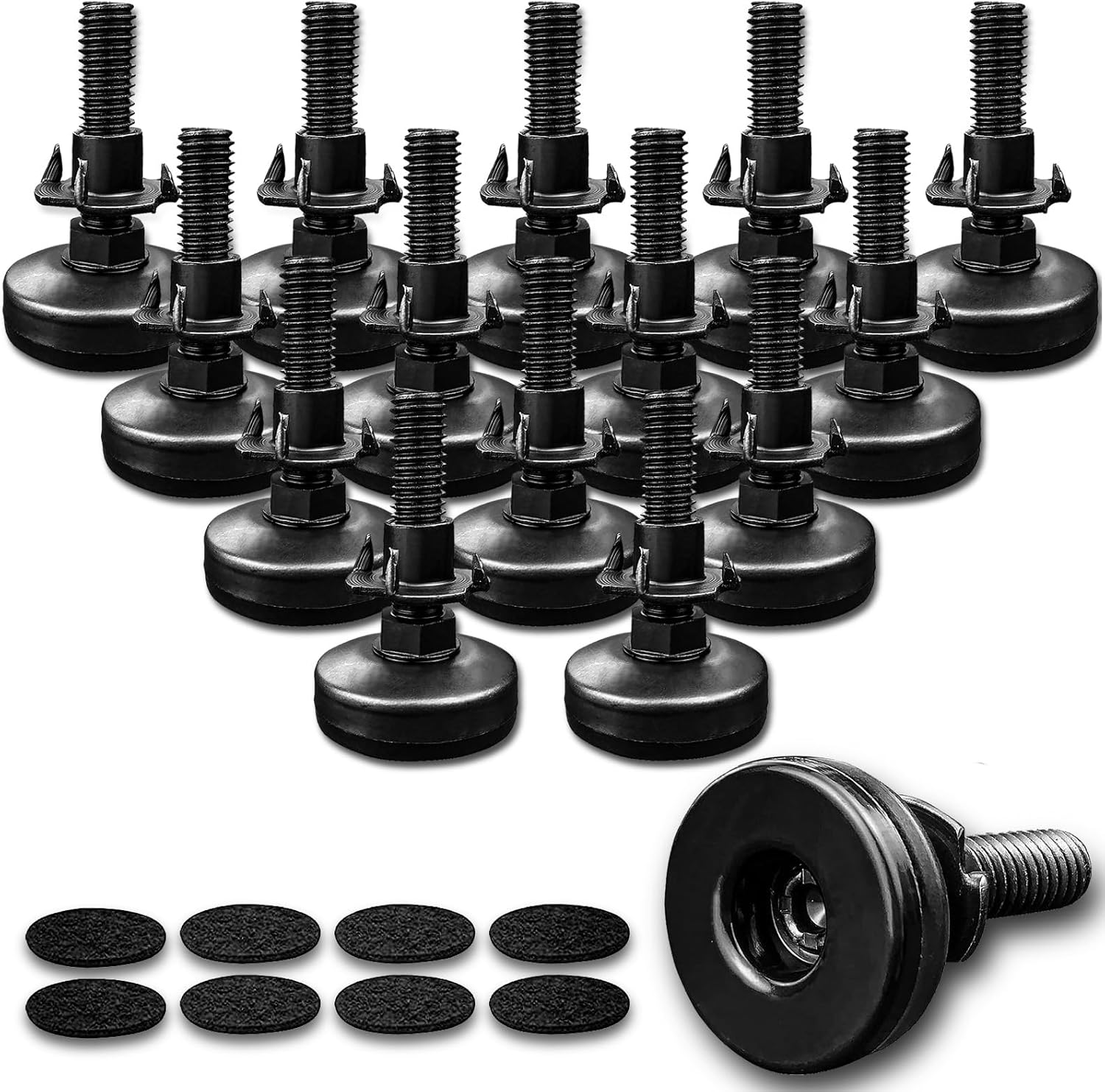 24 Sets Adjustable Furniture Leveling Feet, Furniture Levelers for Sofa