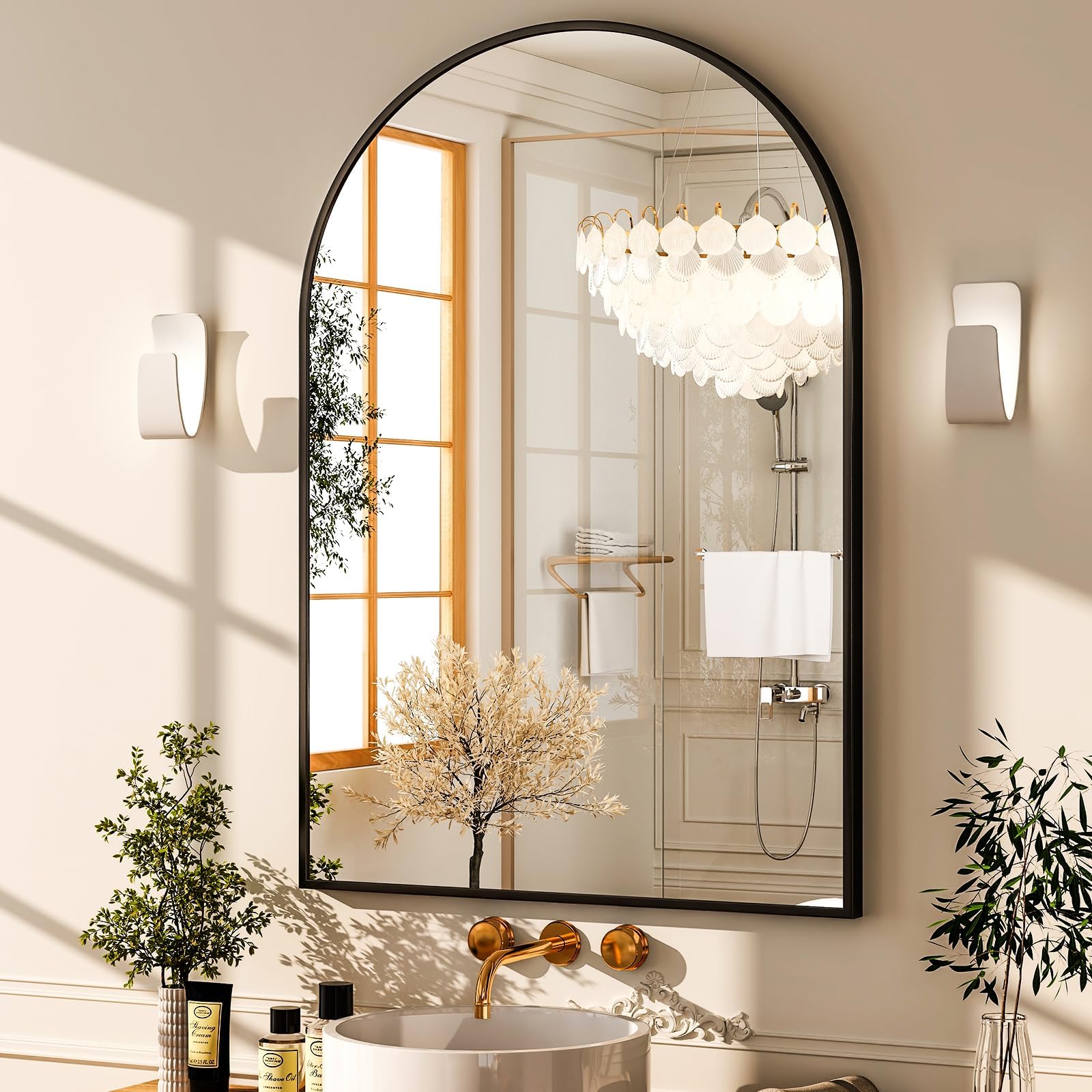 Las Mejores Ofertas En Marco De Aluminio Baño Espejos Para Decoración Del Hogar De Oro | EBay