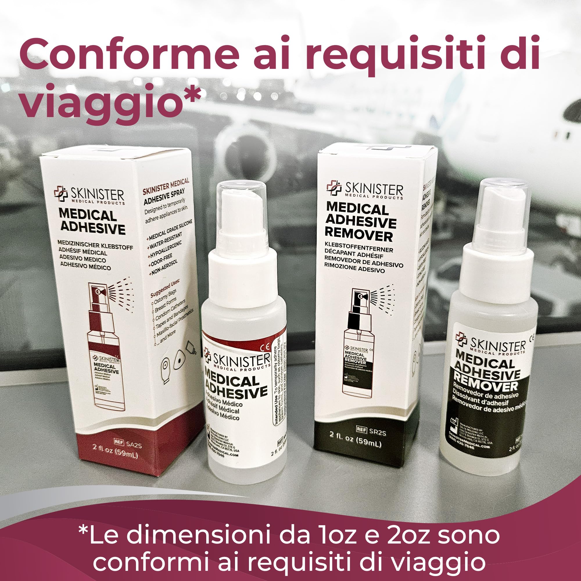 Adesivo Medicale Spray | Colla per Pelle Spray | Spray Adesivo Medico per Sacche Stomia, Cateteri o Protesi | 118 ml